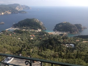 Looking down on Paleokastritsa